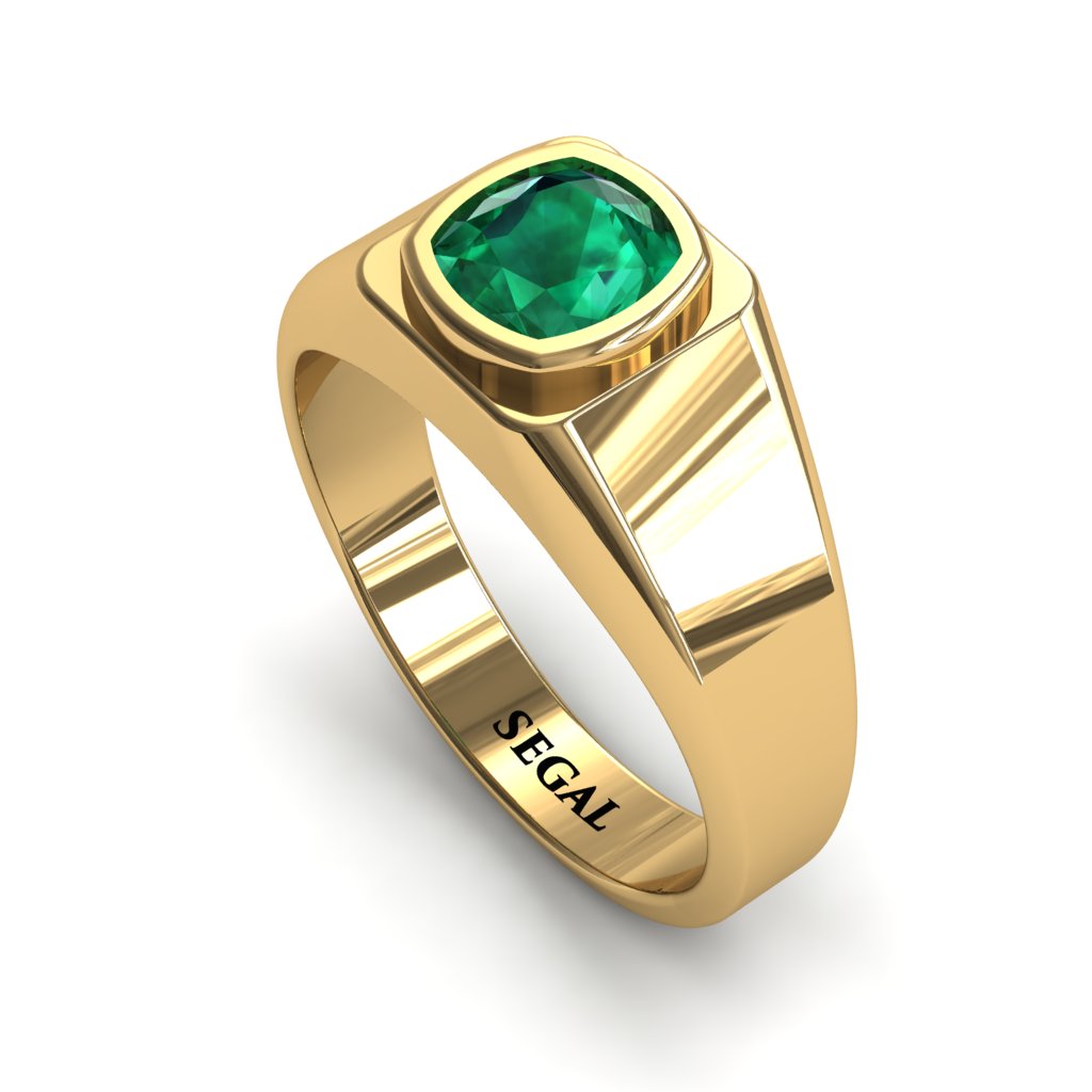 Alex's Pinkie emerald Ring For Men