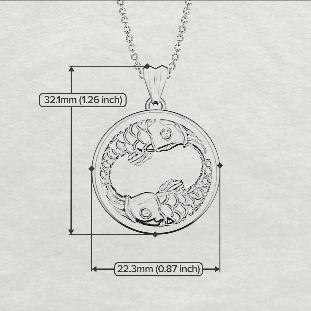 Elegant Zodiac Pendant - Pisces No. 3