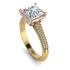 Two Tones Luxury Pave Princess Cut Diamond Engagement Ring With Hidden Stone - Sabrina No. 76