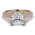 Two Tones Luxury Pave Princess Cut Diamond Engagement Ring With Hidden Stone - Sabrina No. 76