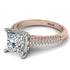 Two Tones Luxury Pave Princess Cut Diamond Engagement Ring With Hidden Stone - Sabrina No. 78