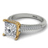 Two Tones Luxury Pave Princess Cut Diamond Engagement Ring With Hidden Stone - Sabrina No. 77