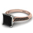 Two Tones Luxury Pave Princess Cut Black Diamond Engagement Ring With Hidden Stone - Sabrina No. 81