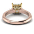 Two Tones Luxury Pave Princess Cut Diamond Engagement Ring With Hidden Stone - Sabrina No. 76