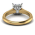 Two Tones Luxury Pave Princess Cut Diamond Engagement Ring With Hidden Stone - Sabrina No. 77