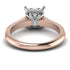 Two Tones Luxury Pave Princess Cut Diamond Engagement Ring With Hidden Stone - Sabrina No. 78