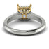 Two Tones Luxury Pave Princess Cut Diamond Engagement Ring With Hidden Stone - Sabrina No. 77