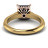 Two Tones Luxury Pave Princess Cut Black Diamond Engagement Ring With Hidden Stone - Sabrina No. 79