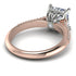 Two Tones Luxury Pave Princess Cut Diamond Engagement Ring With Hidden Stone - Sabrina No. 78