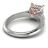Two Tones Luxury Pave Princess Cut Diamond Engagement Ring With Hidden Stone - Sabrina No. 78