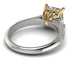 Two Tones Luxury Pave Princess Cut Diamond Engagement Ring With Hidden Stone - Sabrina No. 77