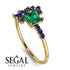 Princess Cut Mix Emerald Ring - Mya No. 64