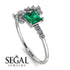 Princess Cut Mix Emerald Ring - Mya No. 6 image 10