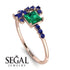 Princess Cut Mix Emerald Ring - Mya No. 65