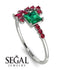 Princess Cut Mix Emerald Ring - Mya No. 51 image 10