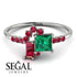 Princess Cut Mix Emerald Ring - Mya No. 51