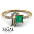 Princess Cut Mix Emerald Ring - Mya No. 4