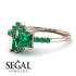 Princess Cut Mix Emerald Ring - Mya No. 20