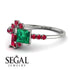 Princess Cut Mix Emerald Ring - Mya No. 51