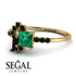 Princess Cut Mix Emerald Ring - Mya No. 34