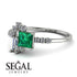 Princess Cut Mix Emerald Ring - Mya No. 6