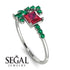 Princess Cut Mix Ruby Ring - Mya No. 27