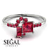 Princess Cut Mix Ruby Ring - Mya No. 57 image 2