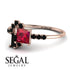 Princess Cut Mix Ruby Ring - Mya No. 41