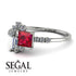 Princess Cut Mix Ruby Ring - Mya No. 12 image 3