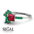 Princess Cut Mix Ruby Ring - Mya No. 27