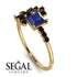 Princess Cut Mix Sapphire Ring - Mya No. 43