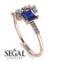 Princess Cut Mix Sapphire Ring - Mya No. 14