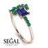 Princess Cut Mix Sapphire Ring - Mya No. 29 image 10
