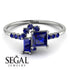 Princess Cut Mix Sapphire Ring - Mya No. 75