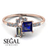 Princess Cut Mix Sapphire Ring - Mya No. 14 image 2