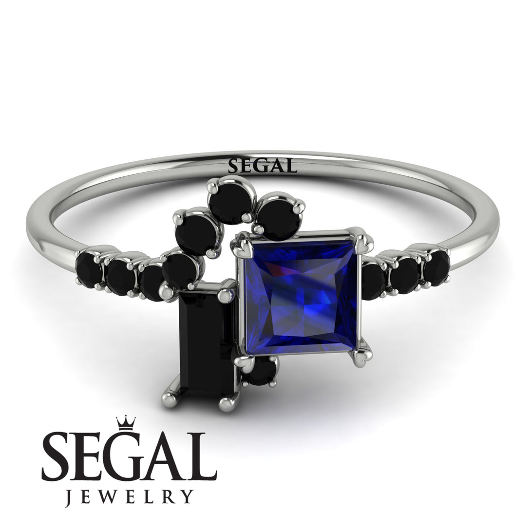 Princess Cut Mix Sapphire Ring - Mya No. 45
