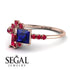 Princess Cut Mix Sapphire Ring - Mya No. 59 image 3