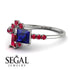 Princess Cut Mix Sapphire Ring - Mya No. 60