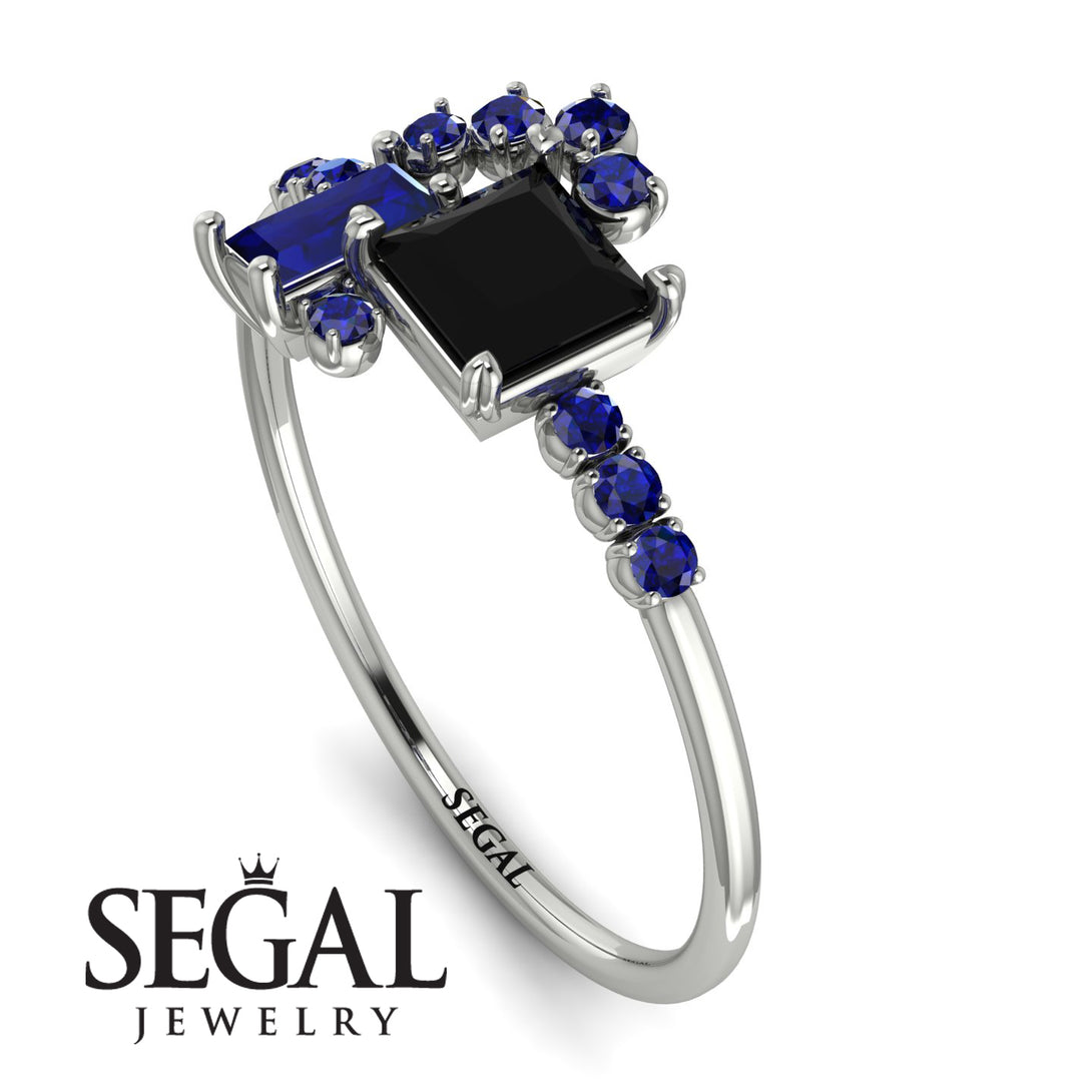 Princess Cut Mix Black Diamond Ring - Mya No. 69