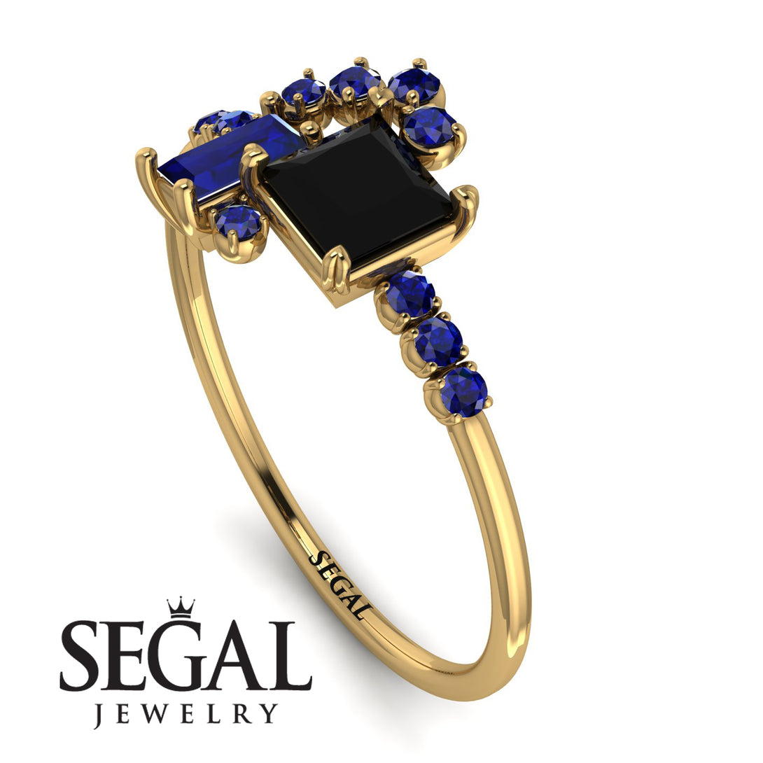 Princess Cut Mix Black Diamond Ring - Mya No. 67