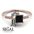 Princess Cut Mix Black Diamond Ring - Mya No. 8 image 2