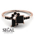 Princess Cut Mix Black Diamond Ring - Mya No. 38