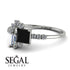 Princess Cut Mix Black Diamond Ring - Mya No. 9