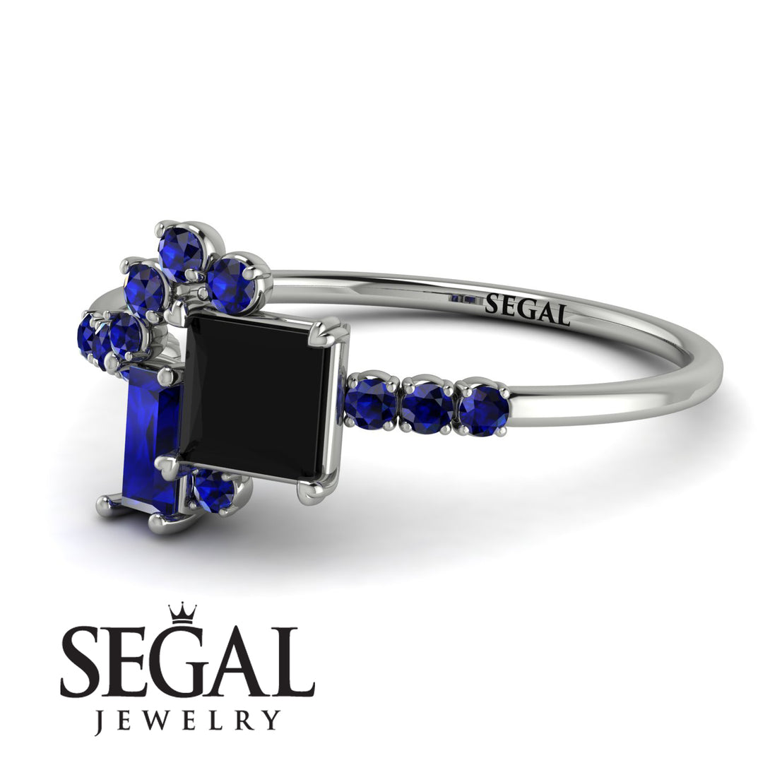Princess Cut Mix Black Diamond Ring - Mya No. 69