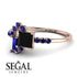 Princess Cut Mix Black Diamond Ring - Mya No. 68