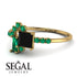 Princess Cut Mix Black Diamond Ring - Mya No. 22 image 3