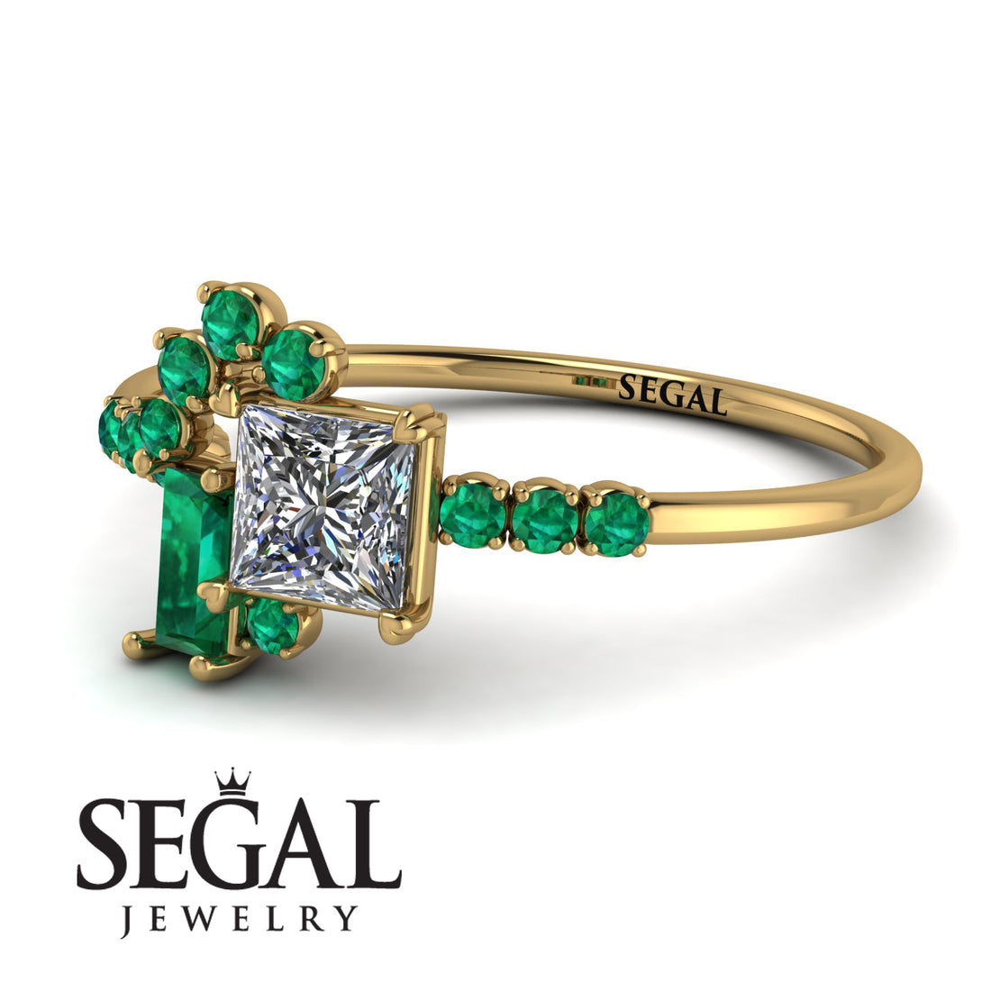 Princess Cut Mix Diamond Ring - Mya No. 16