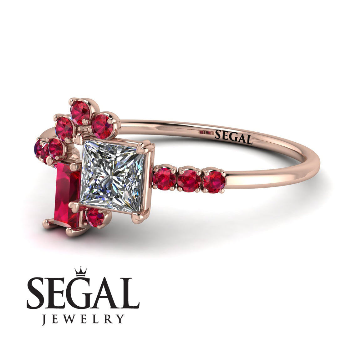 Princess Cut Mix Diamond Ring - Mya No. 47