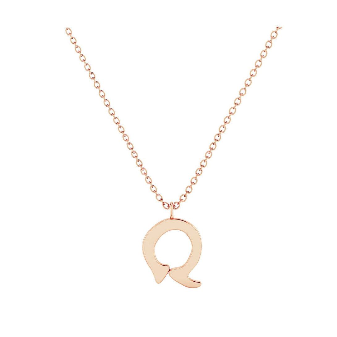 Q - Letter Name Necklace Initial Necklace
