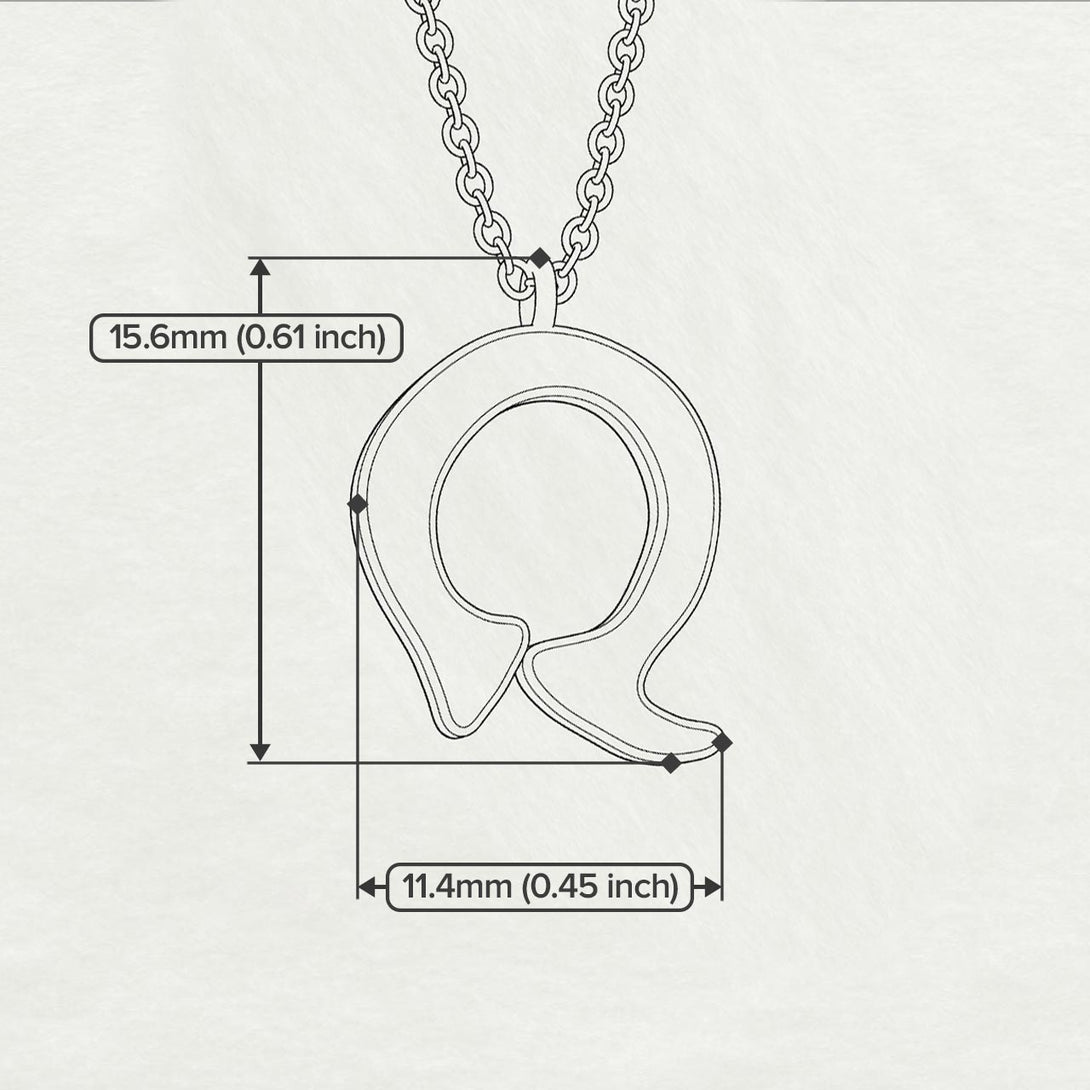 Q - Letter Name Necklace Initial Necklace